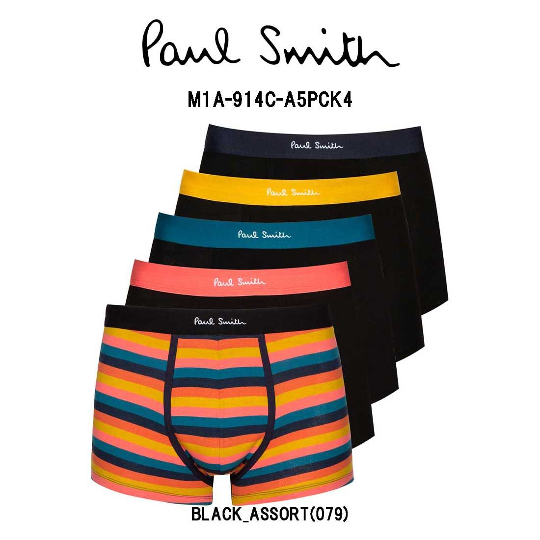 Paul Smith ポールスミス ボクサーパンツ 5枚セット パック ギフト メンズ インナー アンダーウェア 男性用下着 M1A-914C-A5PCK4