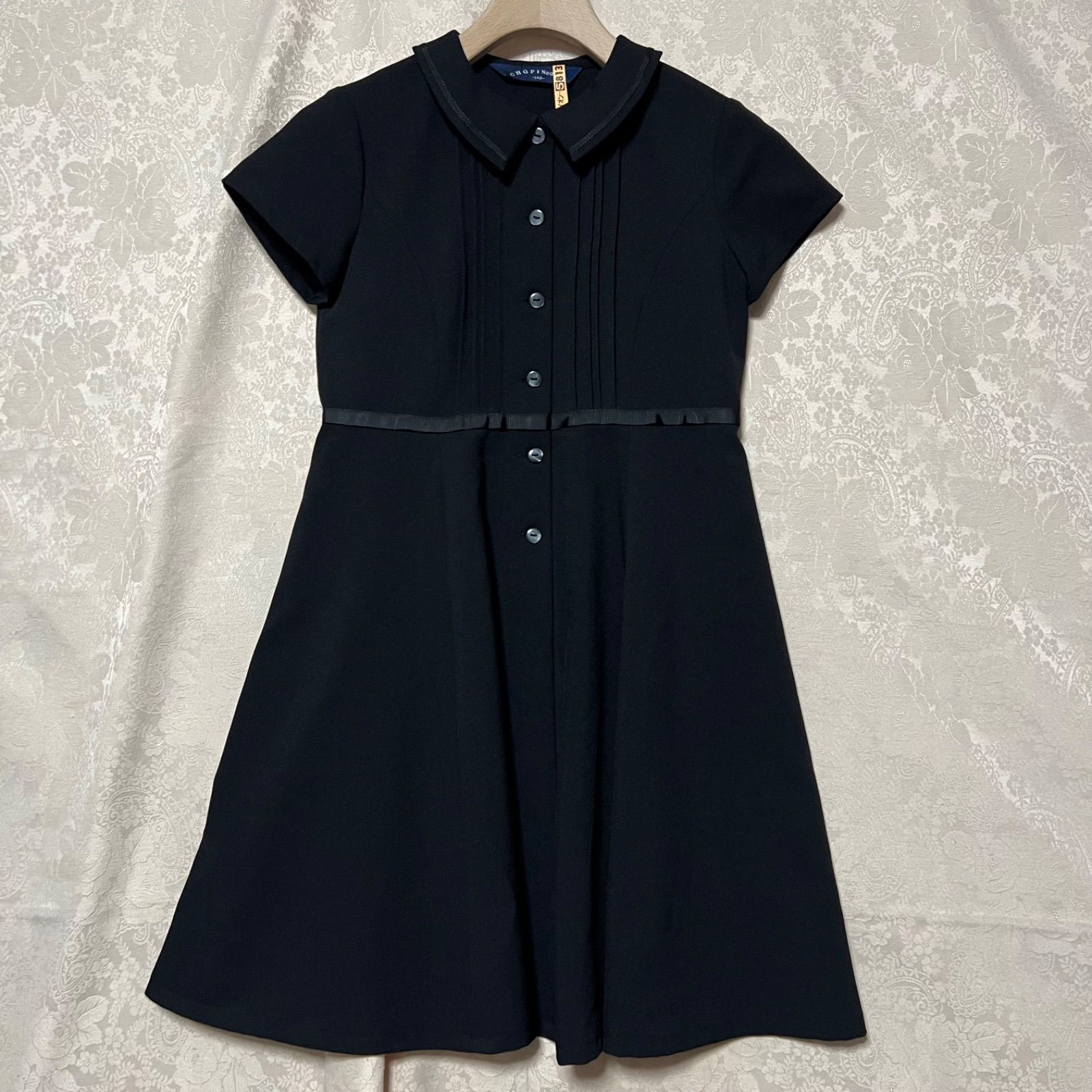 【美品】ショパン　セットアップワンピース140センチ 美品】Chopin ショパン ワンピース 140 ブラック 半袖 フォーマル 卒業