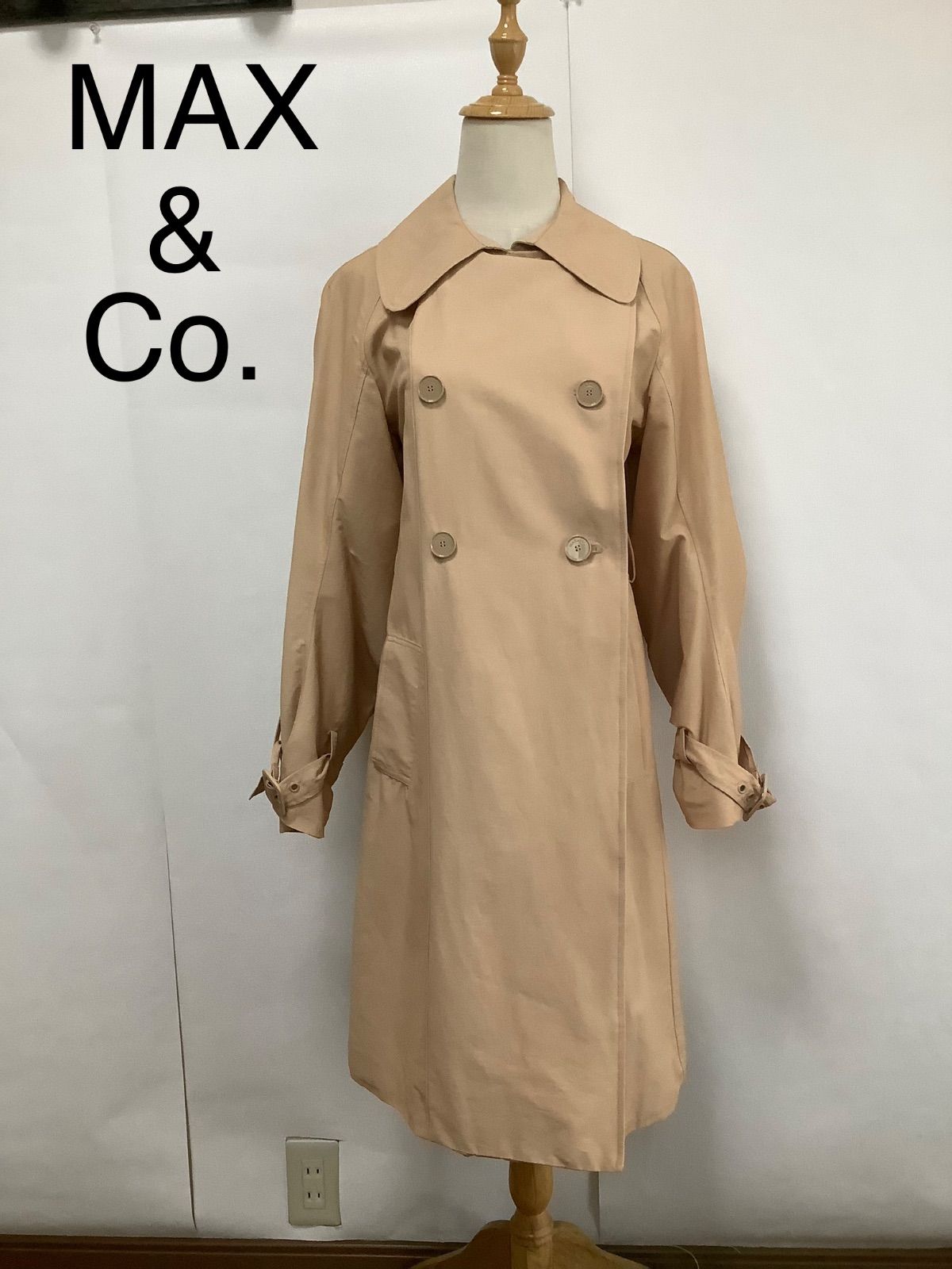 【新品】MAX&Co.  マックスアンドコー　ベージュ　トレンチコート　レディース　ベルト付　【新品】