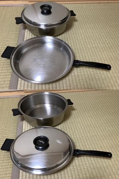 c器【USED】インコア　鍋　まとめ　両手鍋　フライパン　片手鍋　蒸し鍋