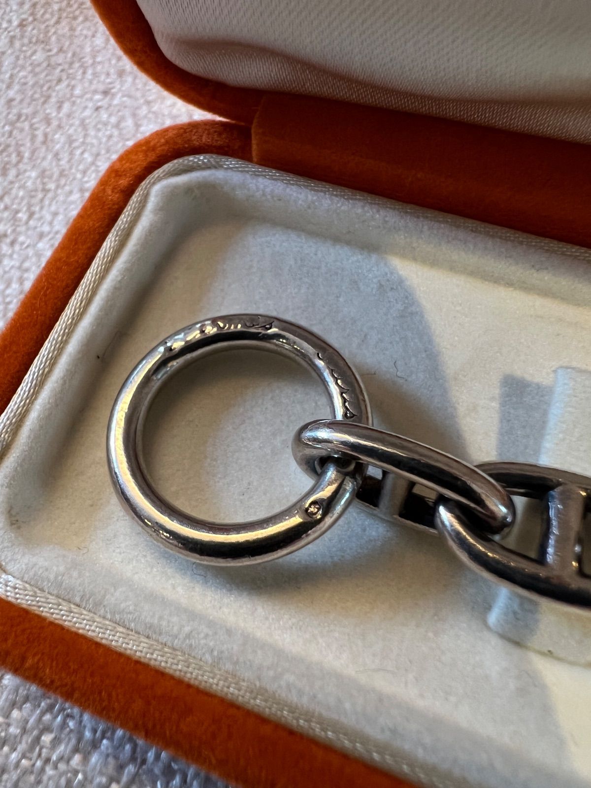 【極希少】70s HERMES エルメス シェーヌダンクル 筆記体 MM16コマ 極希少】70s HERMES エルメス シェーヌダンクル 筆記体 MM16コマ 正規