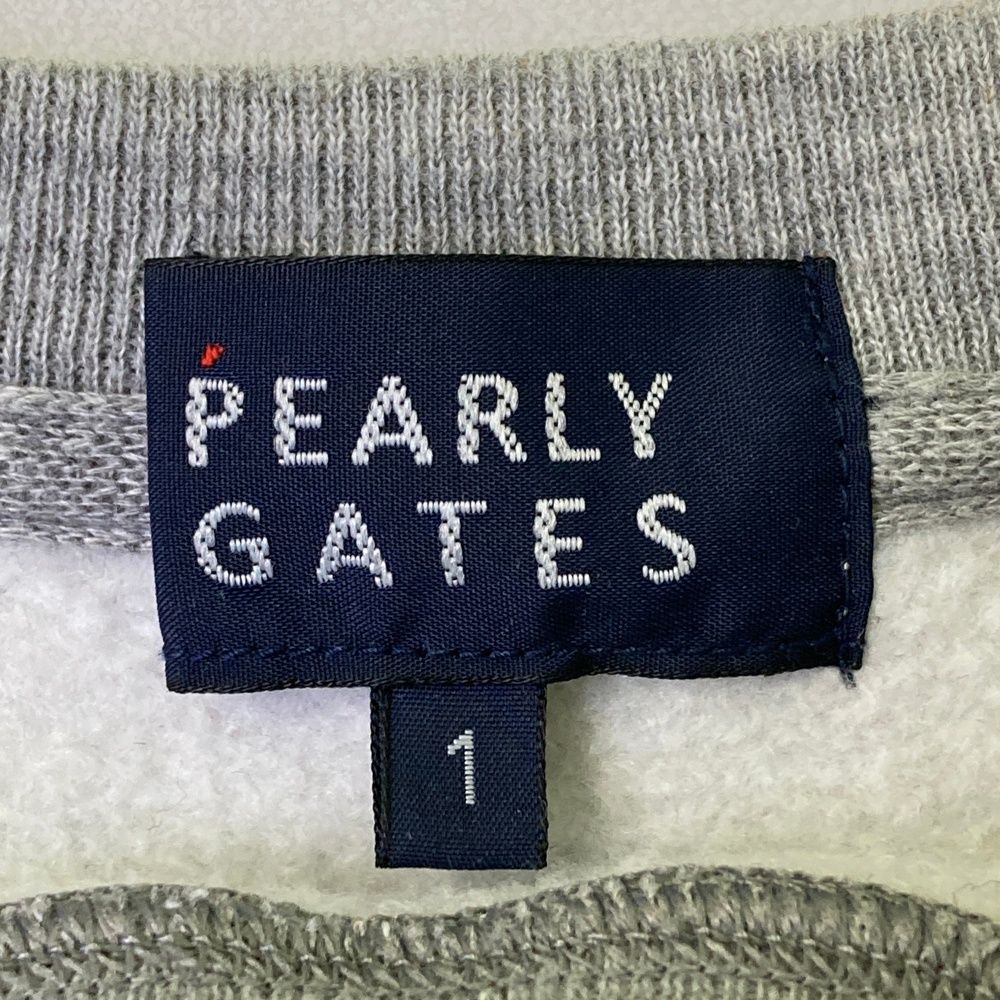サイズ：1 PEARLY GATES パーリーゲイツ ×PEANUTS 裏起毛 スウェットトレーナー スヌーピー  グレー系 [240101364494] ゴルフウェア レディース ストスト サイズ：1 PEARLY GATES パーリーゲイツ PEANUTS 裏起毛