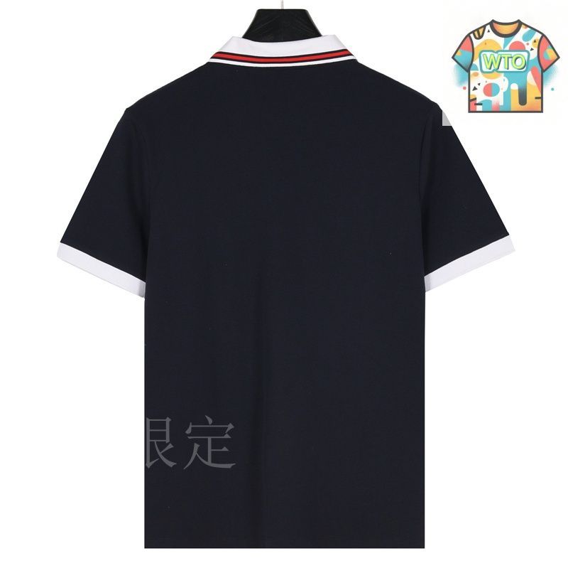 今日特価】Gucci 2025SS ポケット双 G 刺繍 襟撞色 ポロシャツ-3