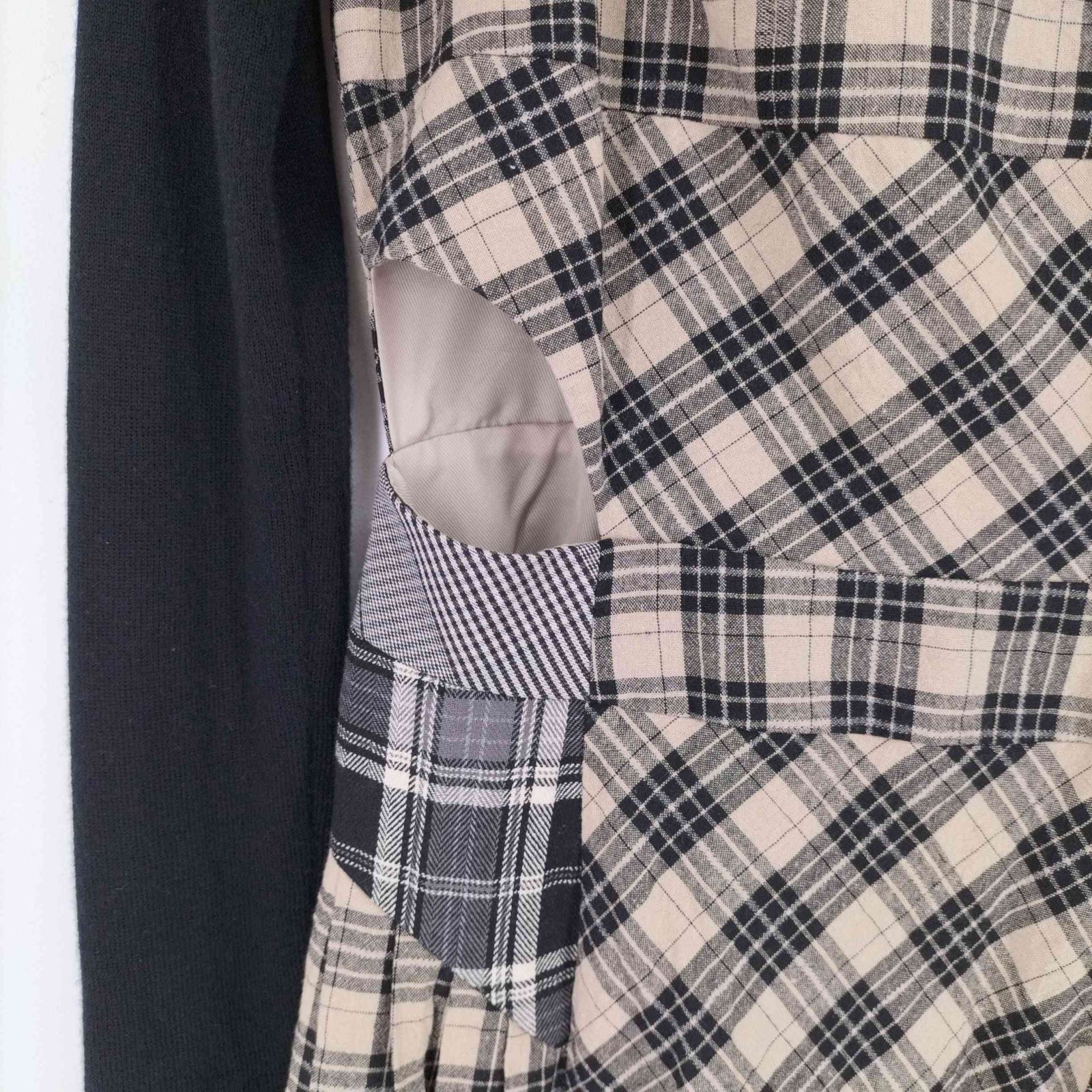 andmary ベルチェックドレス black ANDMARY】Natalie check mini dress