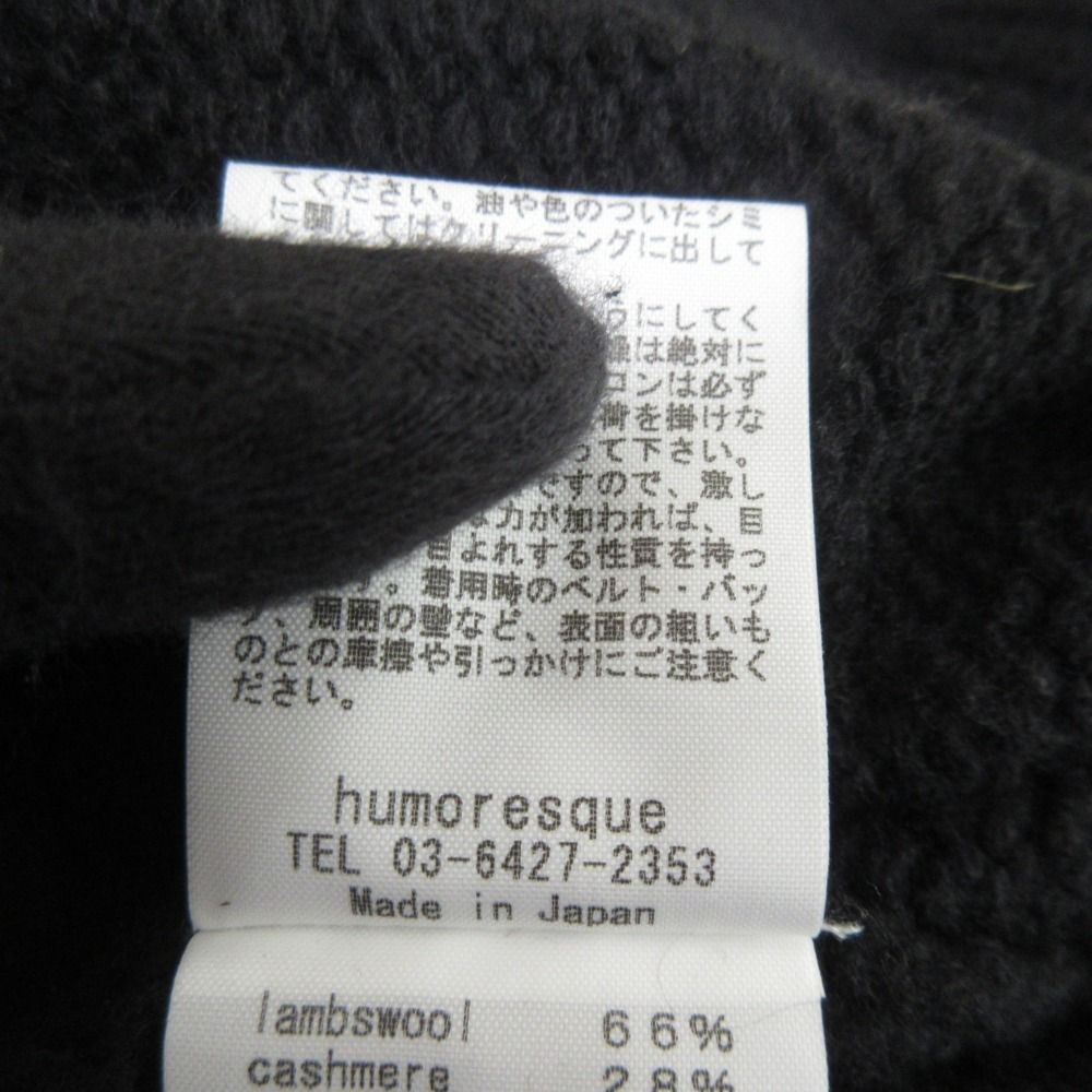 美品 humoresque ユーモレスク turtleneck ラムウール×カシミヤ タートルネック 長袖 ニット セーター サイズ38 ネイビー系 レディース 古着 中古 美品 humoresque ユーモレスク turtleneck ラムウール×カシミヤ