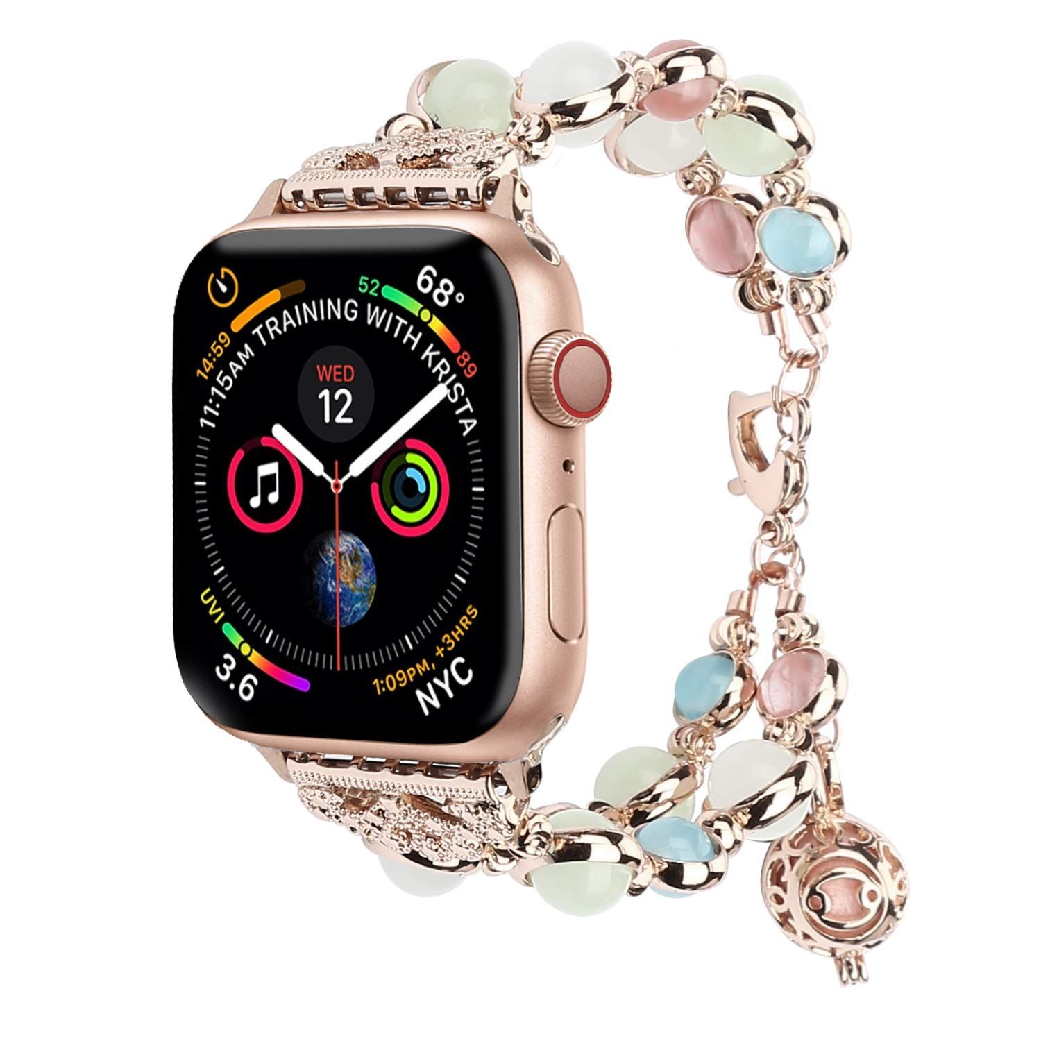 【在庫セール】腕時計ベルト アップルウォッチ 交換 iWatch シリーズSE9/8/7/6/5/4/3/2/1に対応 ブレスレット カジュアル ファッション 時計ストラップ 夜光機能 パール 女性用 41mm 40mm 贈り物 38mm 