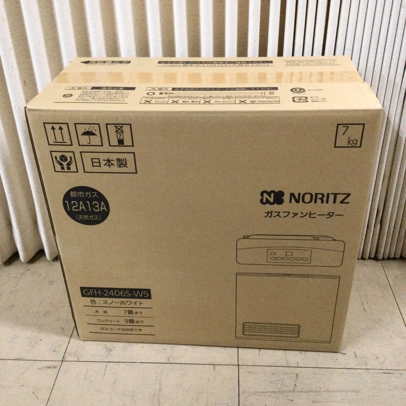 4）未開封品 NORITZ ノーリツ 都市ガスファンヒーター GFH-2406S-W5 - メルカリ