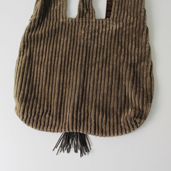 mina perhonen ミナペルホネン コーデュロイ usa bag/ブラウン トート 