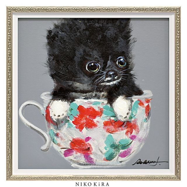 絵画 アート オイル ペイント 犬 いぬ イヌ 小型犬 好き おしゃれ