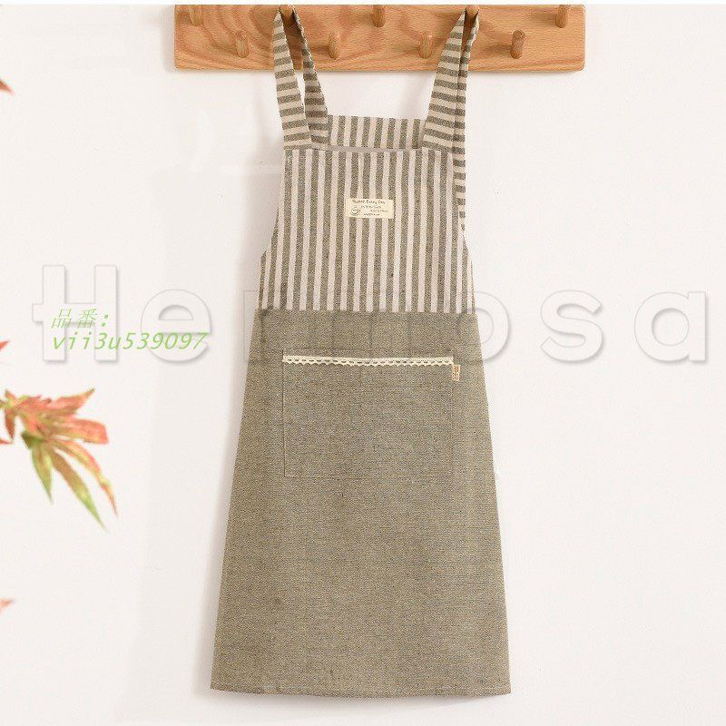 H型エプロン 文芸 気質 しま ポケット付き 油防止 ５女子へのプレゼント 保育園 おしゃれ 料理教室用 送料無料 カフェエプロン 学校 男性用 女性用  vii3u539097