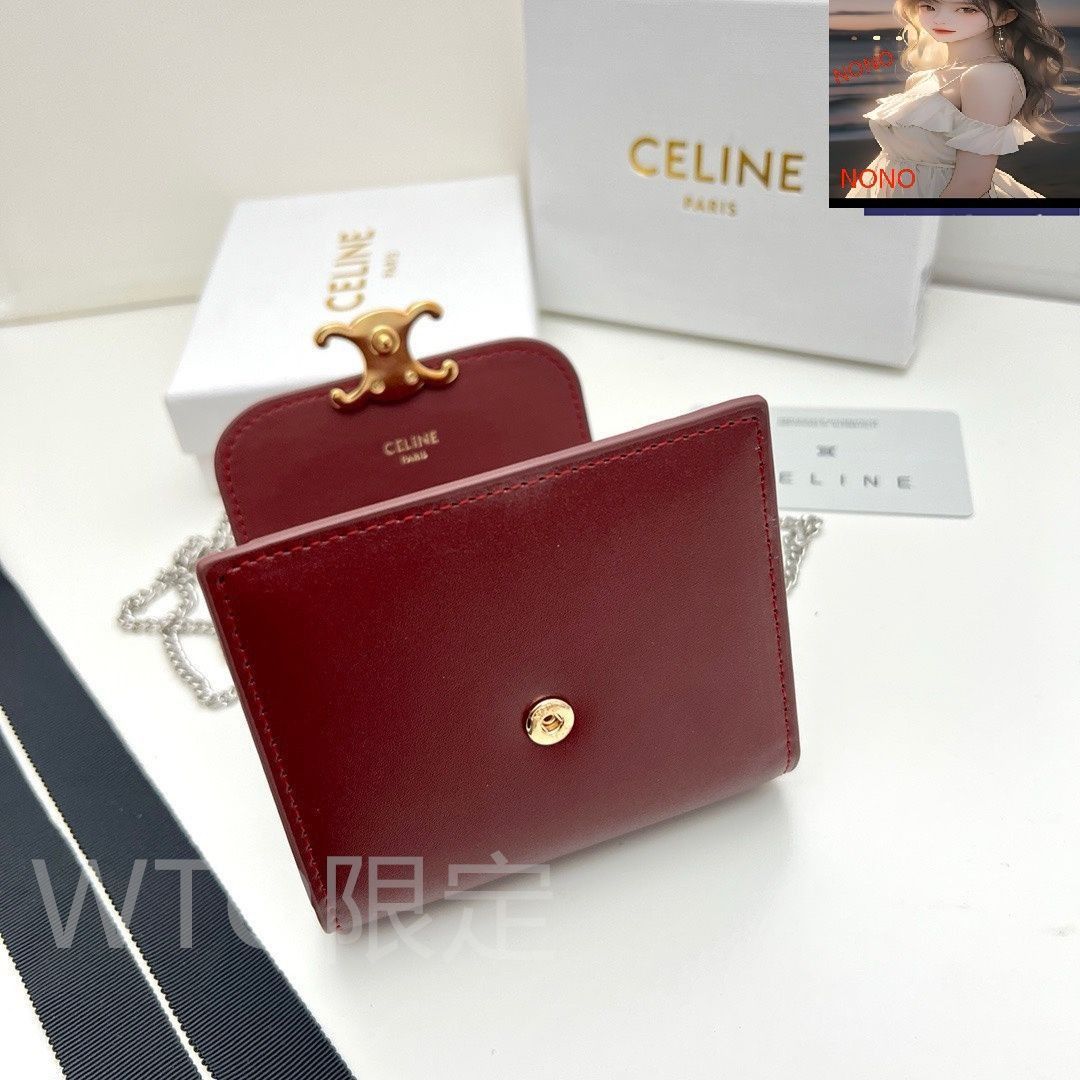 本日限定】?Celine トリオンフ チェーンウォレット 10783 ? 高級