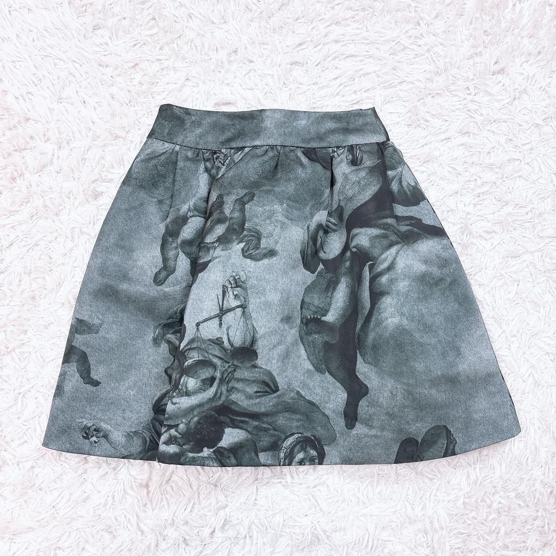 モスキーノ 台形 フ ミニ スカート S相当 I40 天使 S相当