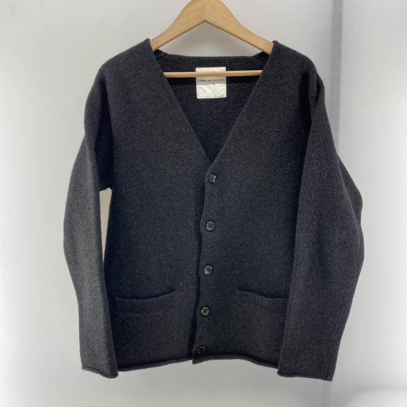 【中古】COMME des GARCONS HOMME ウールカーディガン グレー サイズFREE AD1998 コムデギャルソン[24]