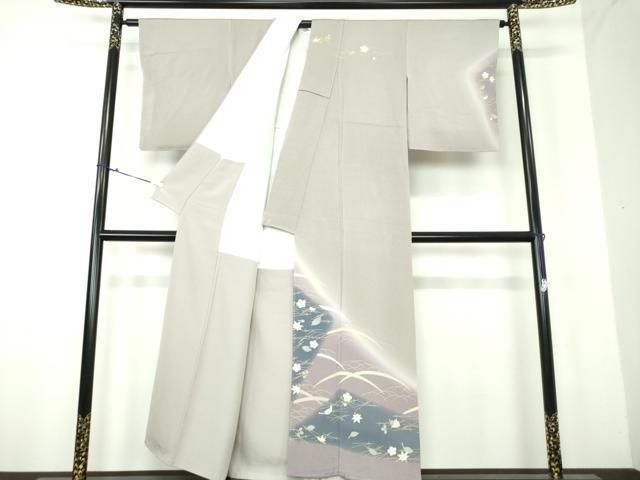 平和屋着物●五代 歌舞伎役者　坂東八十助　訪問着　吹き寄せ花文　暈し染め　鬼しぼ縮緬　金彩　正絹　逸品　未使用　DAAU5602ps 平和屋着物○五代 歌舞伎役者 坂東八十助 訪問着 吹き寄せ花文 暈し