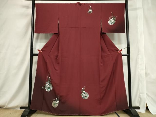 【華やか】⭐️金彩振袖⭐️縮緬⭐️雪輪重ね文様⭐️ 平和屋着物○豪華振袖 舞花文 暈し染め 金彩 仮絵羽 逸品 未使用