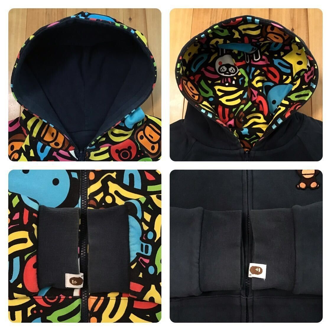 マイロ ジップ パーカー Mサイズ a サファリ Safari BAPE
