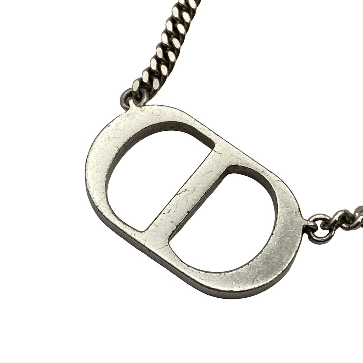 大人気ディオール ネックレス Dロゴ シルバー Christian Dior