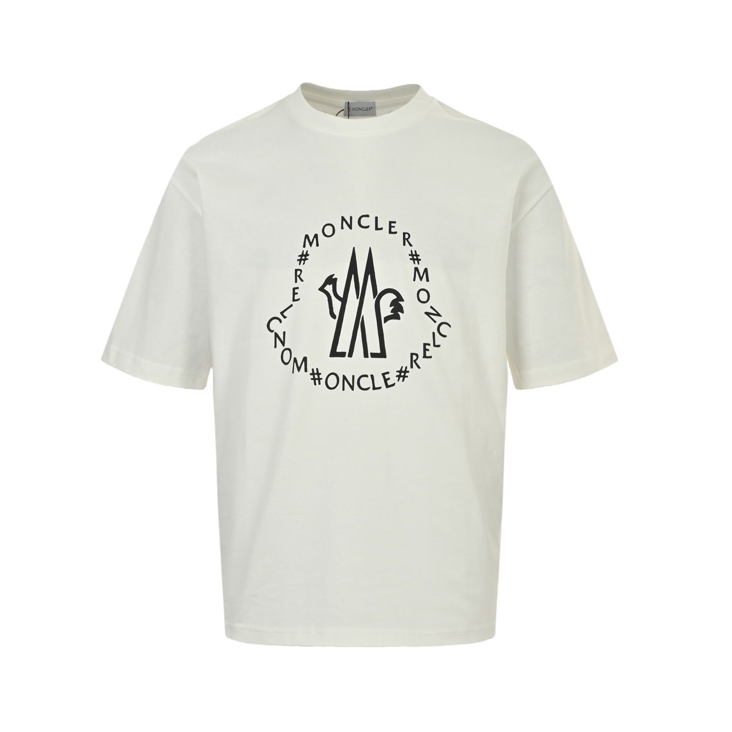タグ付き 新品未使用♡MONCLER ロゴプリント Tシャツ クリーム 今日特価】Moncler / モンクレール 25SS ロゴプリント半袖 T
