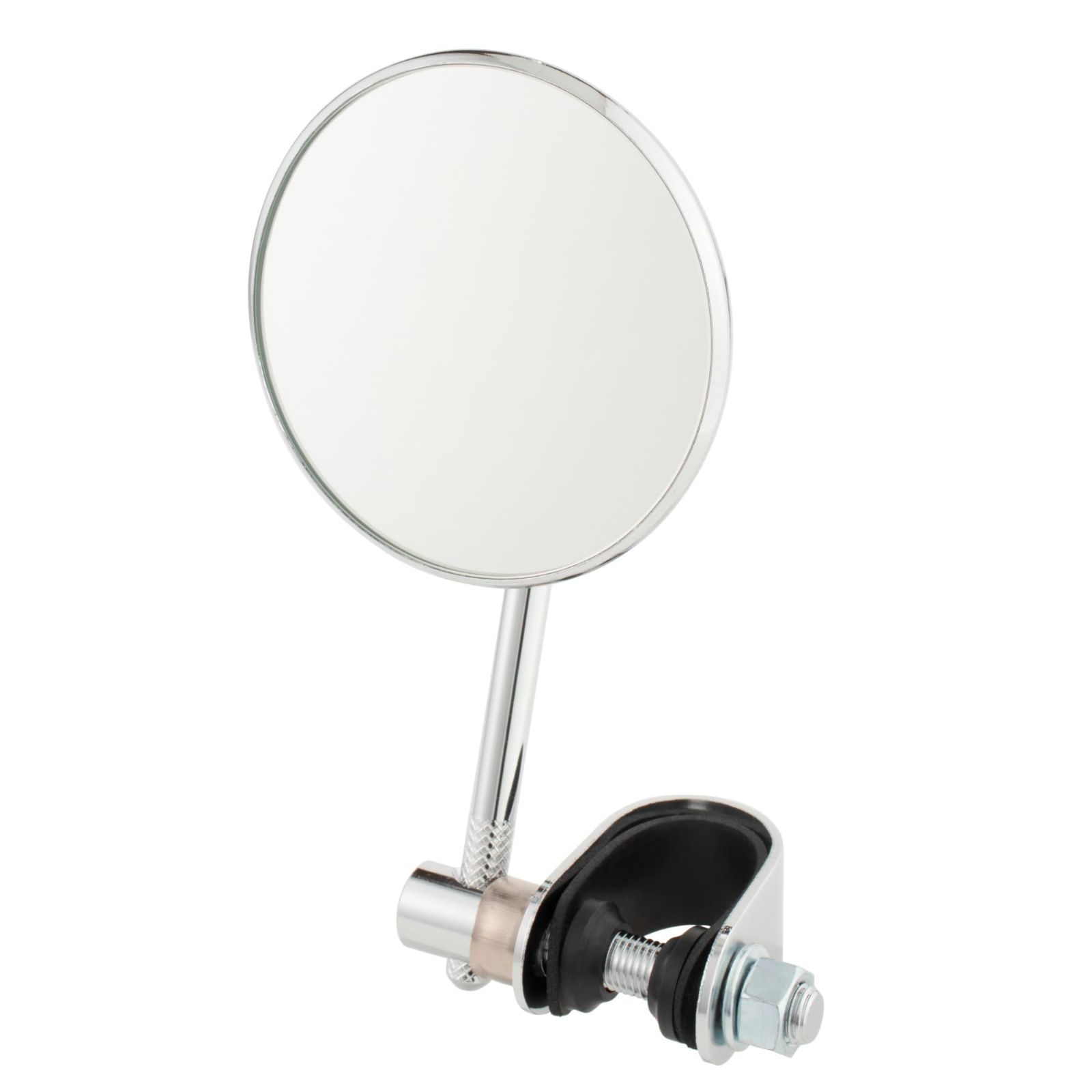 汎用 1個入り 左右兼用 鏡面φ76 スチール製 クランプ式 クロームメッキ ラウンドミニ ミラー 203-9123 バイクパーツ キジマ Kijima