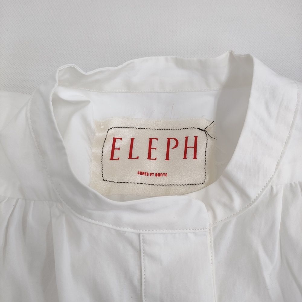 ELEPH エレフ ELC5010401 サイズS ギャザー ワイド プルオーバー チュニック ホワイト レディース【中古】5-0819S♪ ELEPH エレフ ELC5010401 サイズS ギャザー ワイド プルオーバー