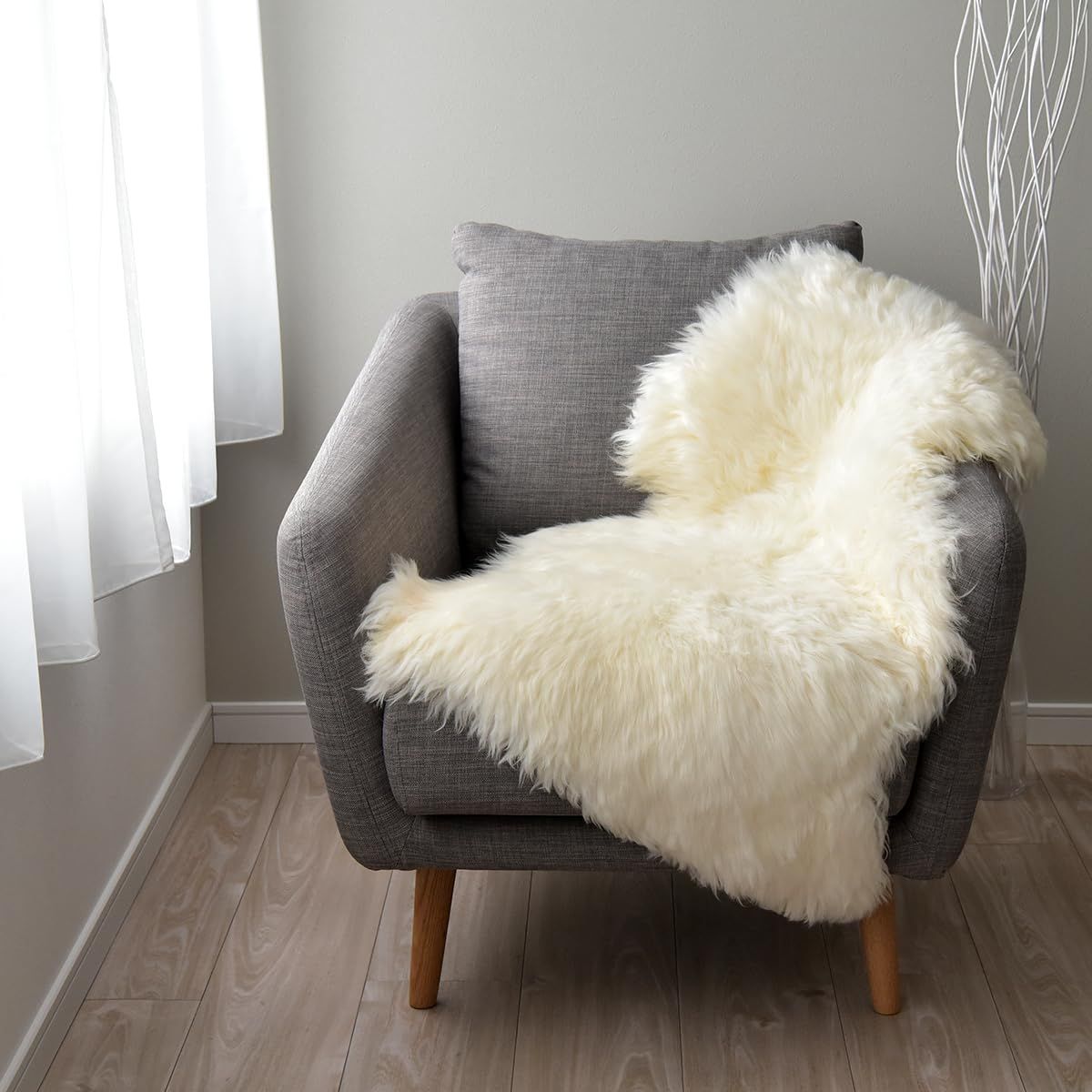 ラ ムートン ムートンラグ 子羊一匹物 アイボリー