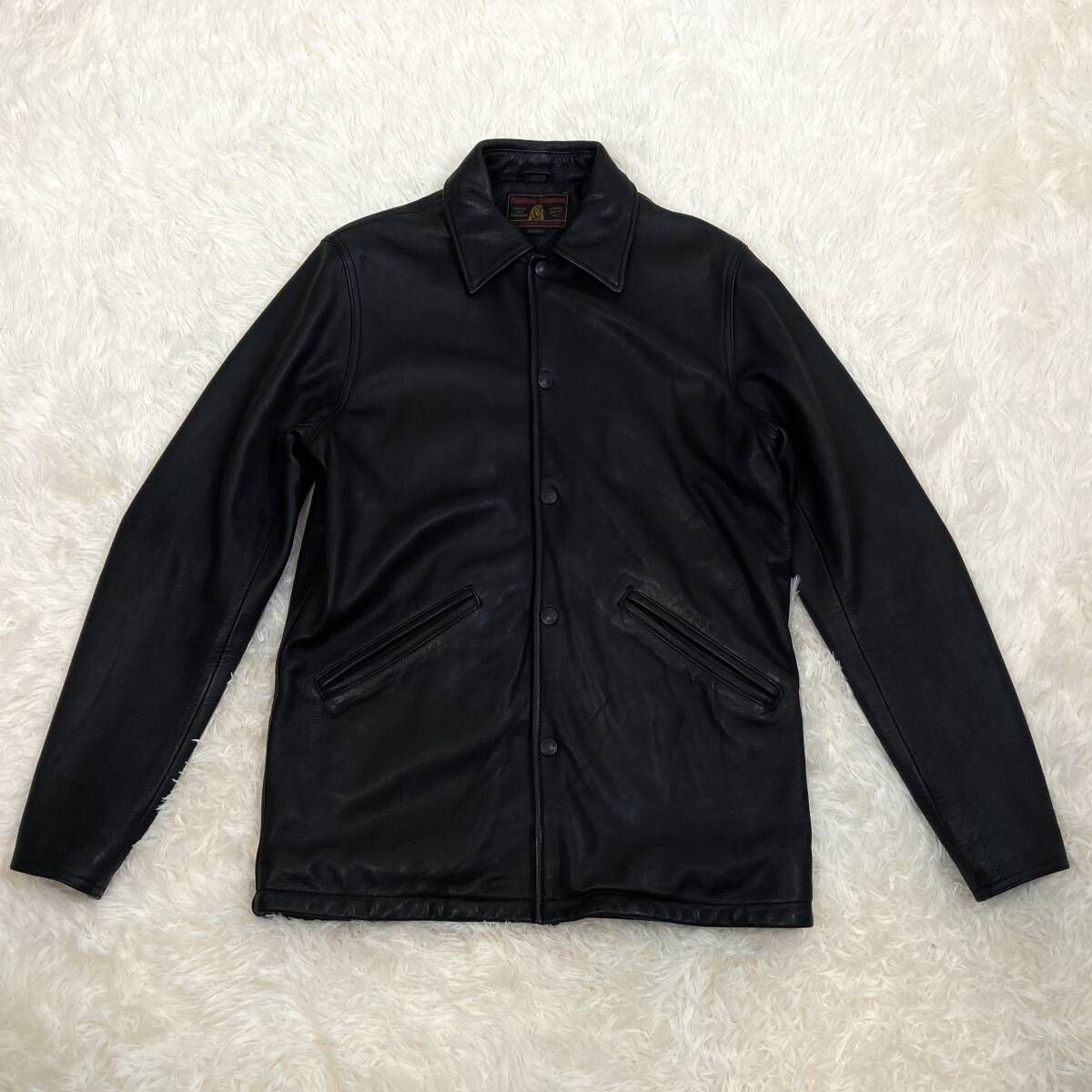 USED古着(ユーズドフルギ) {{RED STAGE}}Deer マルチポケット ジップアップ ディアスキン レザーコート メンズ  L【中古】【ブランド古着バズストア】 ユーズドフルギ USED古着 {{RED STAGE}}Deer マルチポケット ジップ