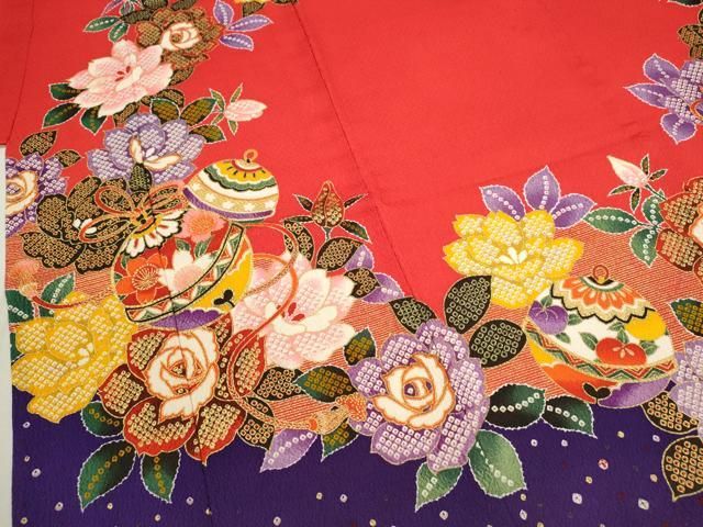 平和屋着物●奥里紬　中国三大刺繍　相良刺繍　手織り　草木染工房　織里　反端付き　正絹　逸品　AABB7892ck 平和屋着物○奥里紬 中国三大刺繍 相良刺繍 手織り 草木染工房 織里 反