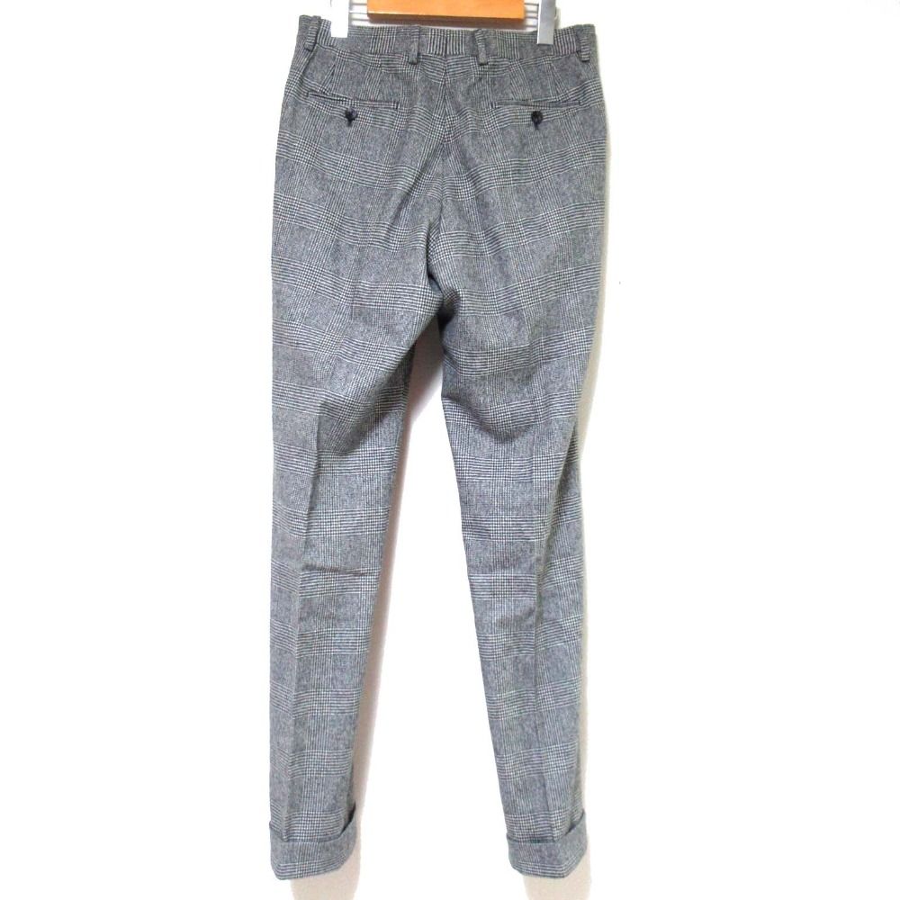 CARUSO カルーゾ チェック パンツ スラックス 46 グレー CARUSO カルーゾ チェック パンツ スラックス 46 グレー