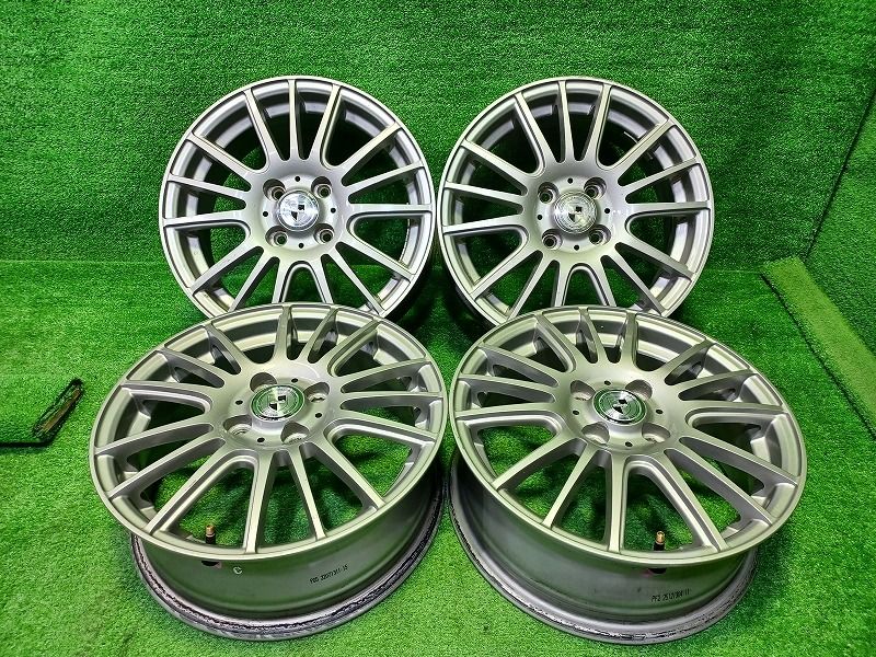 社外 ウェッズ G-MACH ｱｸｱ ホイール アルミ ガンメタ 15インチ 5.5J 4穴 4本 100 42