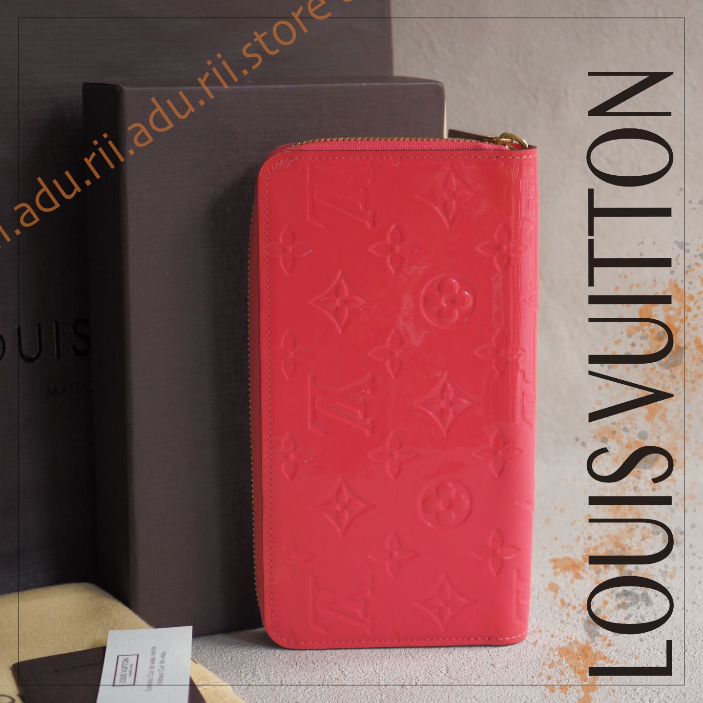 未使用極美品★ ルイヴィトン LOUIS VUITTON ヴェルニ ジッピー 長財布 ロングウォレット M93058 ホットピンク / ブランド  レディース