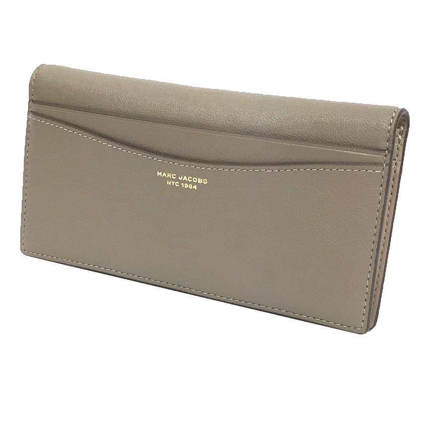 MARC JACOBS マークジェイコブス 長財布 ザ バイフォールドウォレット SLIM 84 グレージュ aq11547