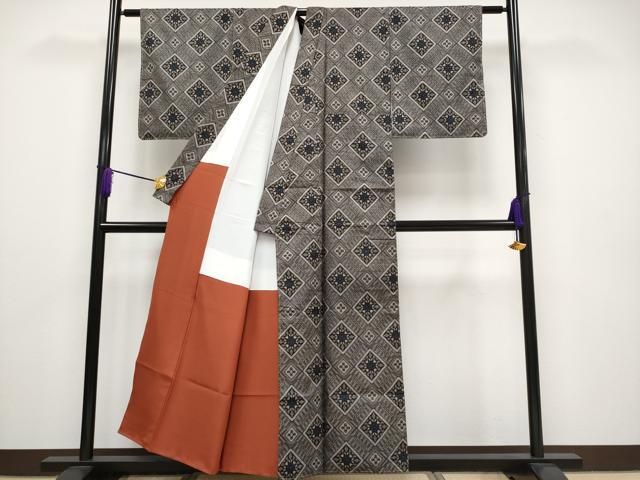 ファッションの 平和屋本店□希少 本場大島紬 龍郷絣 逸品 未使用  