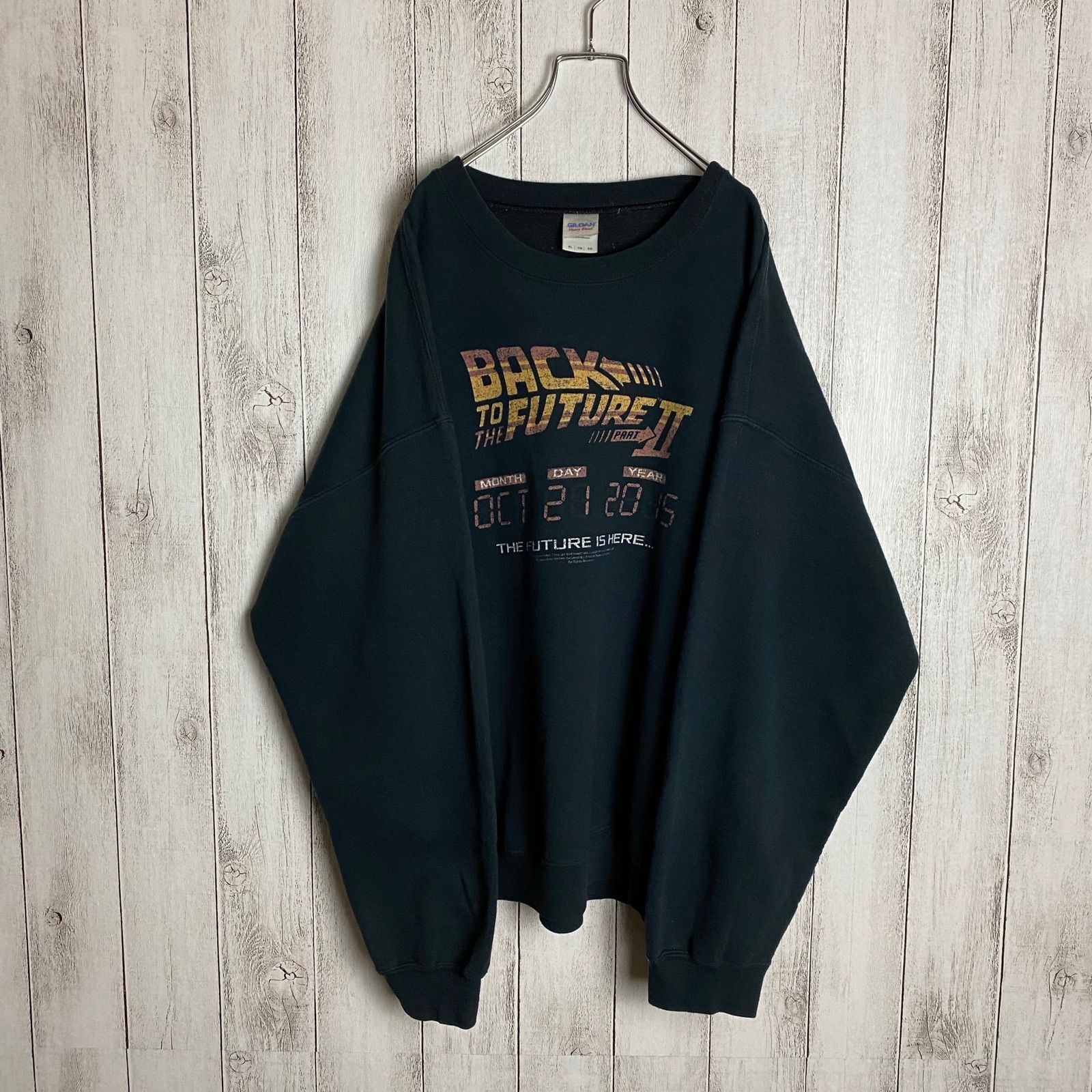 バックトゥザフューチャー2 トレーナー　激レア 80s XL 黒 バックトゥザフューチャー2 トレーナー激レア 80s XL 黒