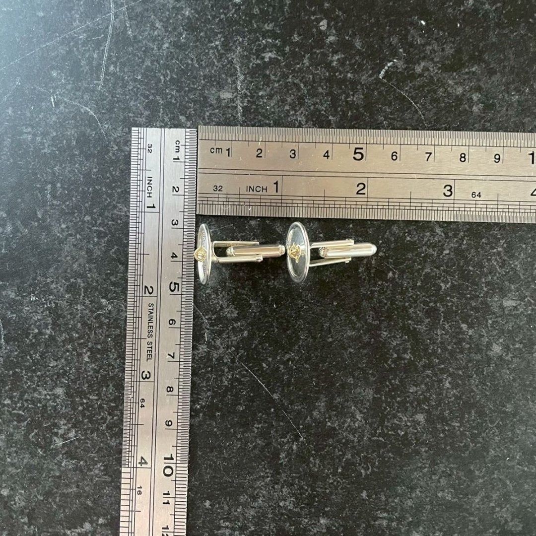 オールドティファニー ボタン カフス コンビ 925 750 SJ2fe