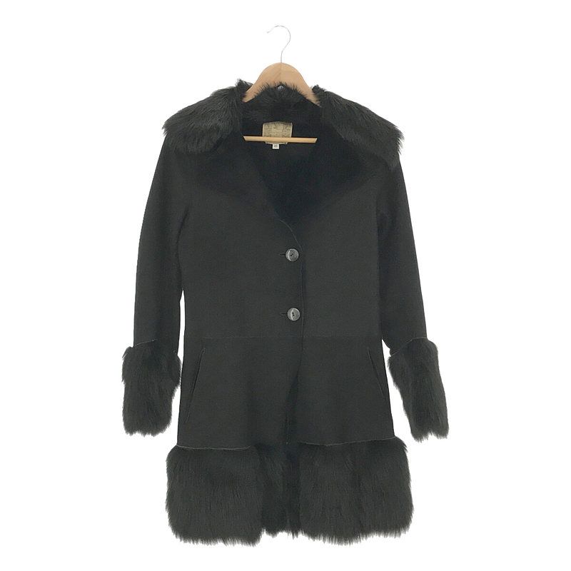 NIGEL PRESTONナイジェルプレストンムートンコートブラック