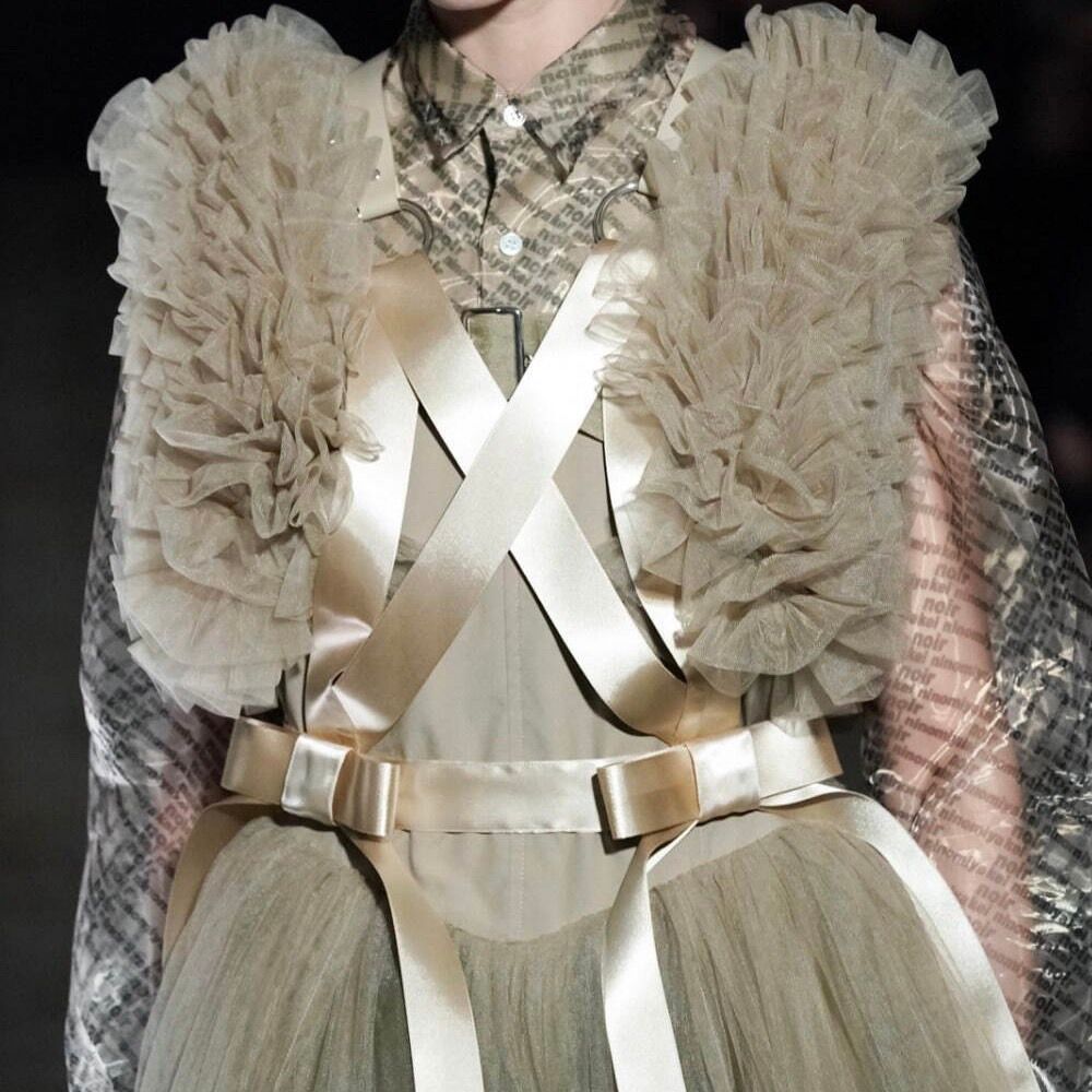 noir kei ninomiya ノワール ケイニノミヤ 22SS サテンリボンレザー