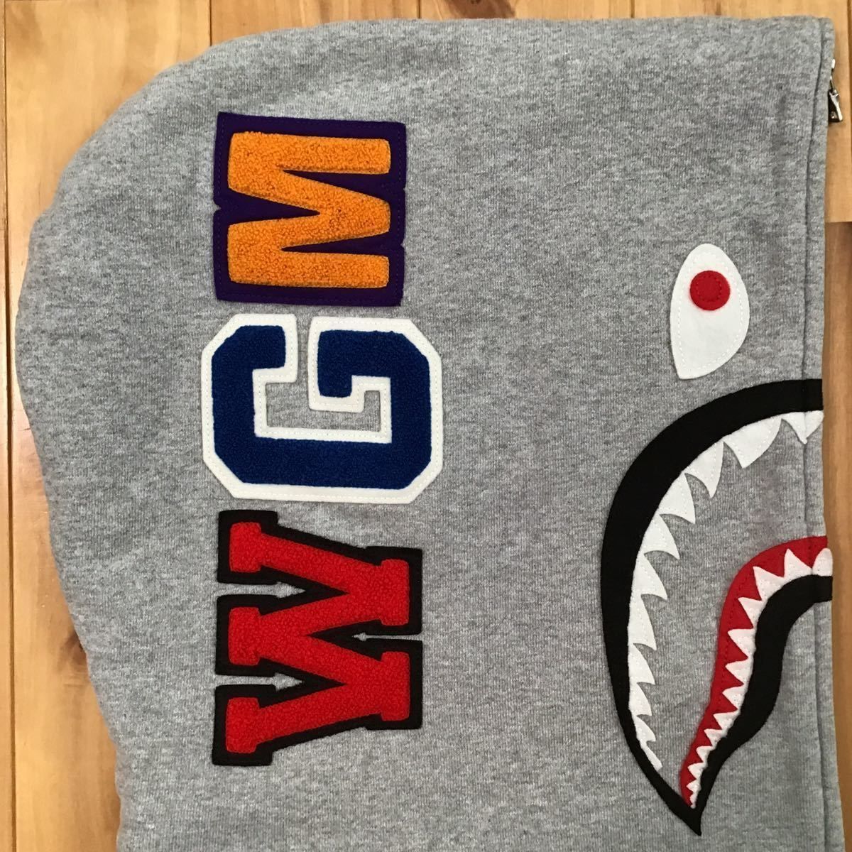 ☆2XL☆ WGM シャーク パーカー グレー shark full zip hoodie a