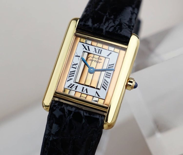 美品 カルティエ マスト タンク スリーカラーゴールド SM Cartier腕時計