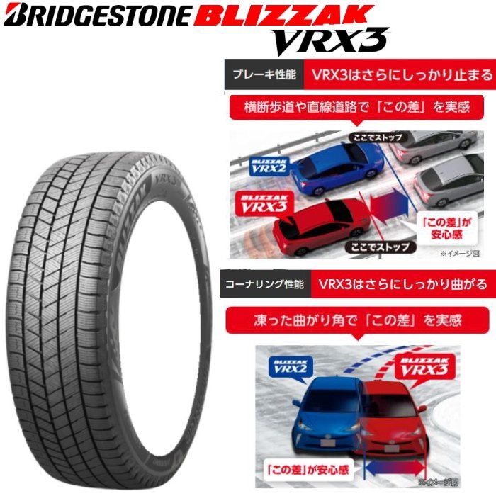 2本セット BRIDGESTONE ブリヂストン ブリザック VRX3 195/45R17 81Q スタッドレスタイヤのみ 高い 送料無料