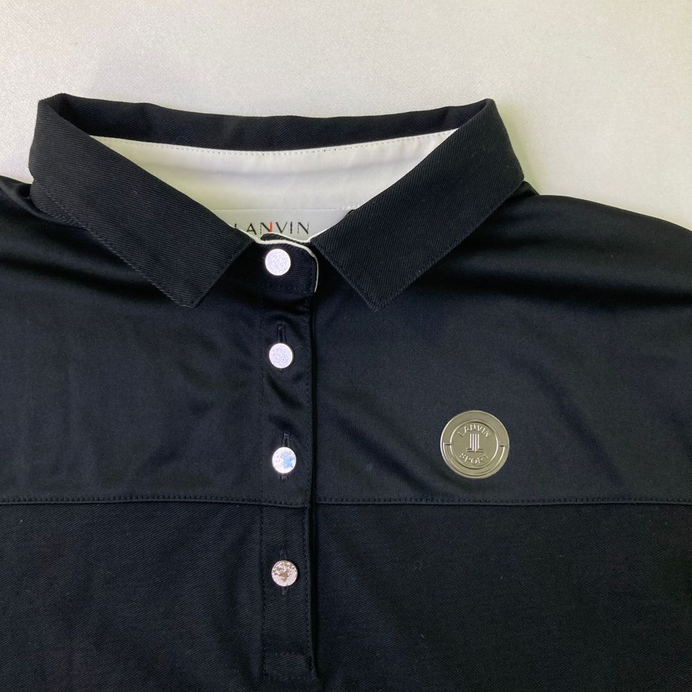 新品 LANVIN SPORT ランバンスポール ポロシャツ半袖38(M) サイズ：38 LANVIN SPORT ランバン スポール 半袖ポロシャツ ブラック