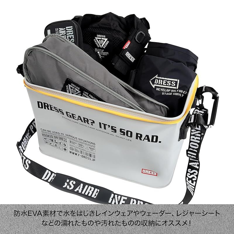 ドレス DRESS 防水キャリーカーゴミニ 36L フタ付き グレー×オリーブ 防災 災害 トランクカーゴ コンテナ ウェーダー 大容量 収納 折り畳み 防水 1 HRDEVELOPMENT_JP