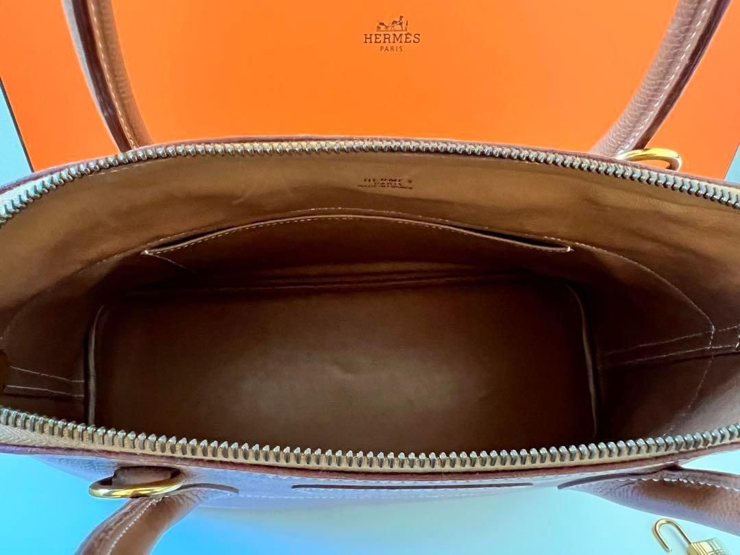 HERMES 美品 ボリード35 クシュベル ゴールド 〇X刻印 ハンドバッグ