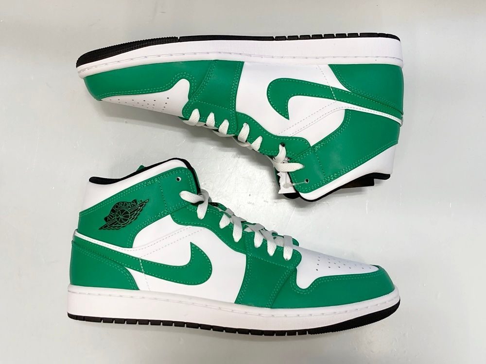 シューズ(男性用) Nike Air Jordan 1 Mid \"Lucky Green\" 楽天市場】NIKE AIR JORDAN 1 MID ナイキ エア ジョーダン 1