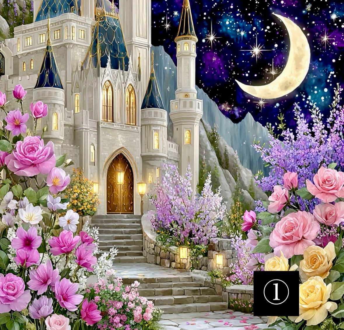 ハンドメイド パネル お城 トートバッグ ポーチ