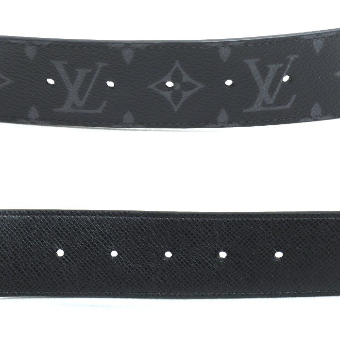 ルイ・ヴィトン ブラック ベルト モノグラム LOUIS VUITTON ルイ・ヴィトン LV イニシャル 40MM リバーシブル