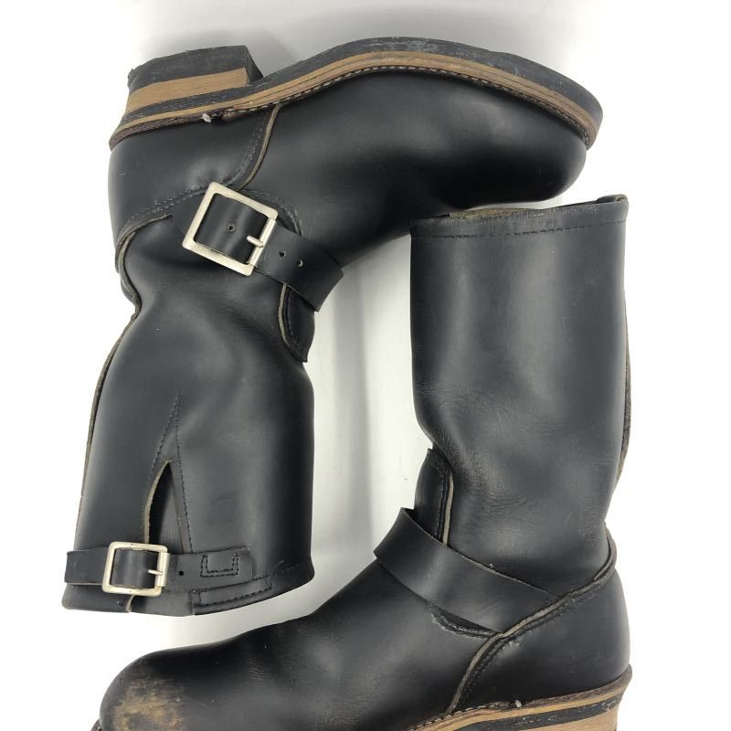 レッドウイング　PT91 6D 中古】RED WING 90s PT91 エンジニアブーツ ブラック 茶芯 サイズ6D 約