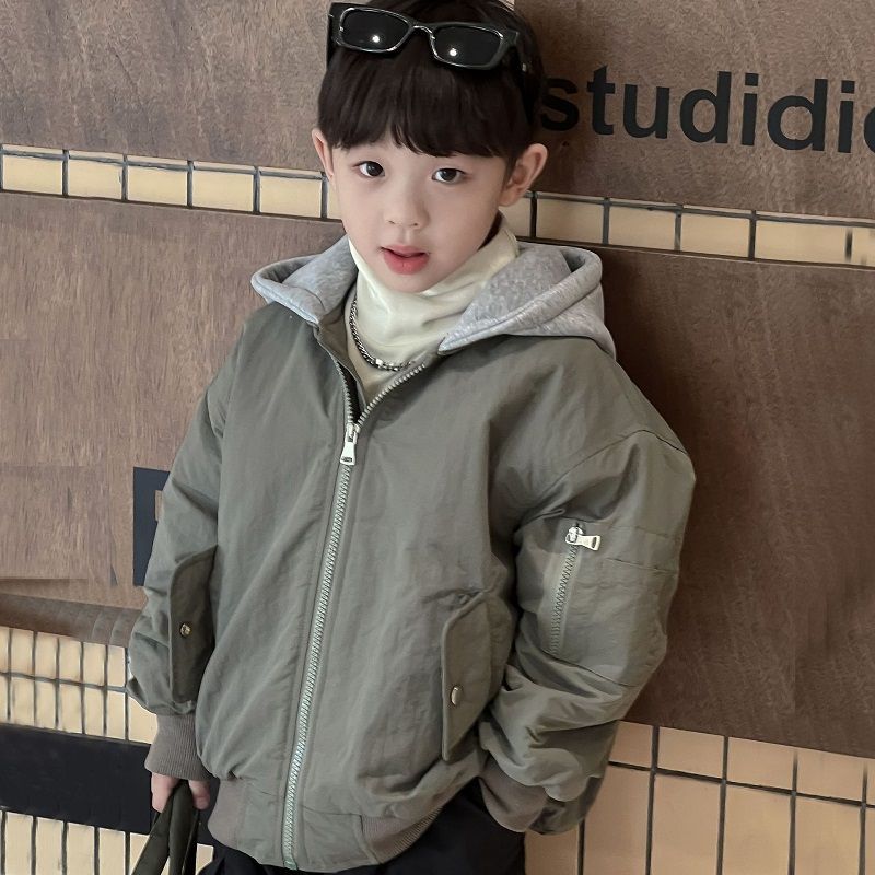 キッズ スタジャン ジャケット 男の子 子供 アウター 秋冬 通園 コート 通学 厚手スタジアムジャケット 韓国風 子供ジャケット 中綿入れ nee3c786977