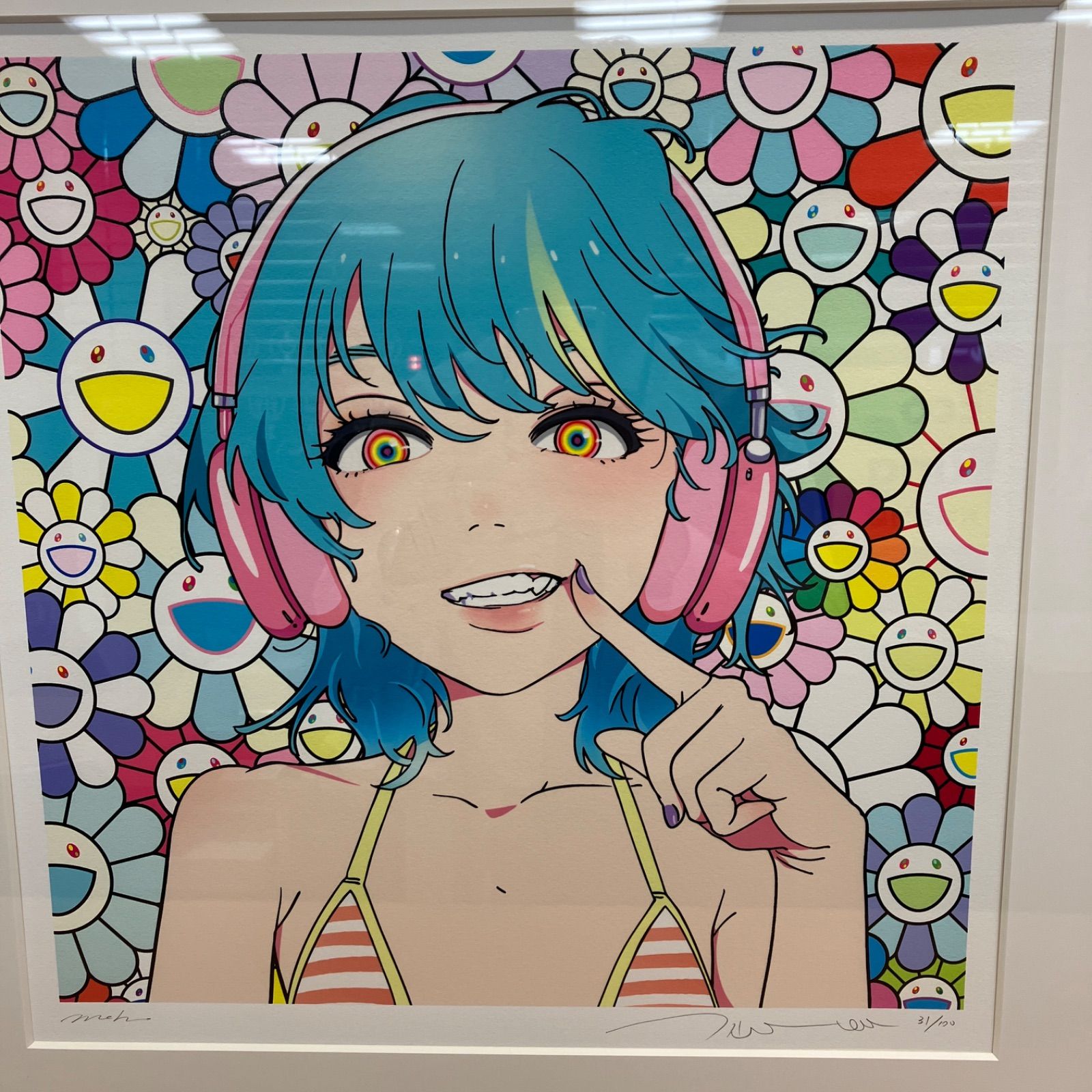 ED100□smile_02 w M.F 村上隆 mebae 版画 スマイル 【冬バーゲン ...