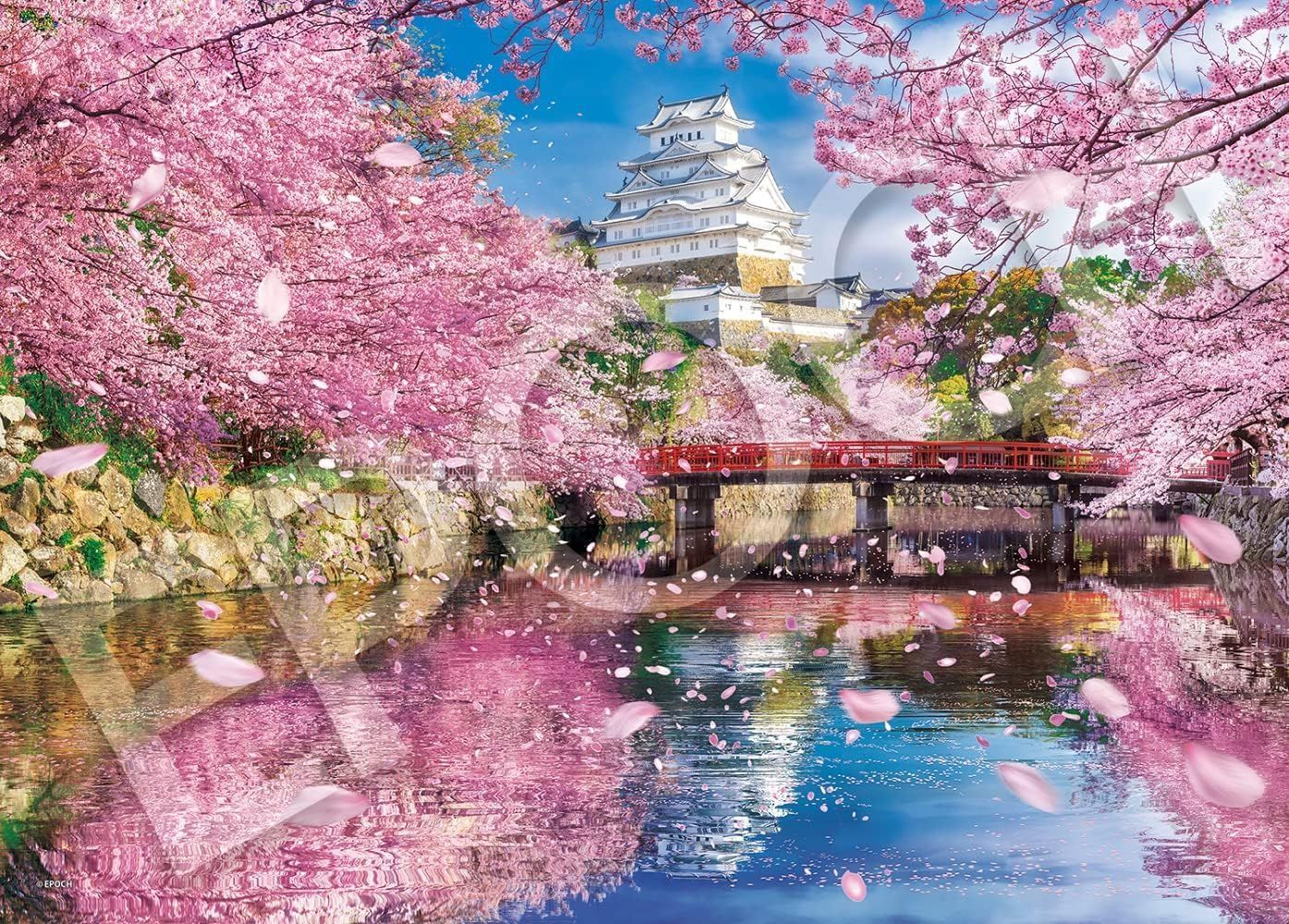 500ピース ジグソーパズル 日本風景 ミスティックビュー 桜舞う姫路城 38×53cm 05-211s のり付き ヘラ付き 