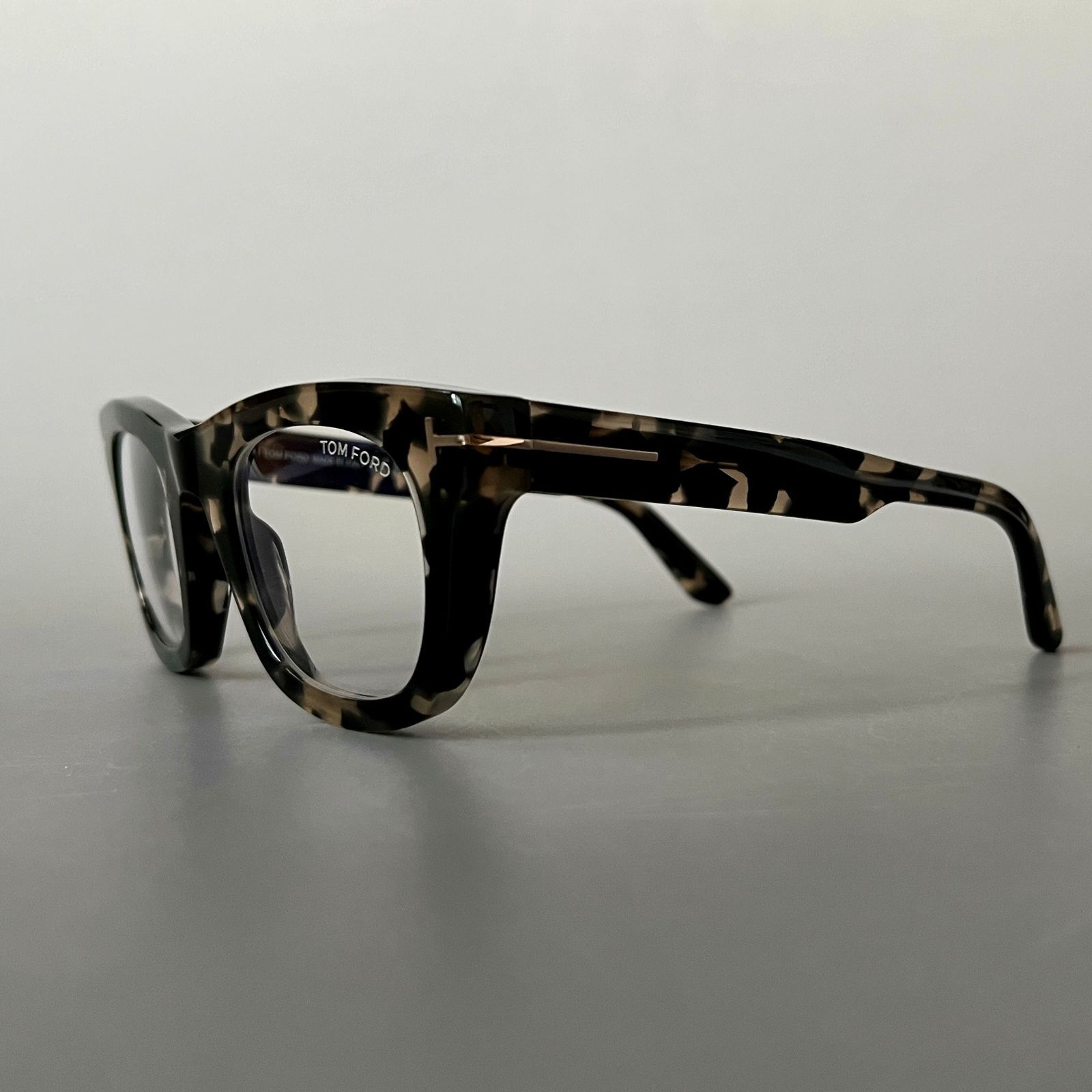 トムフォード メガネ TOM FORD ウェリントン グレー ハバナ メンズ